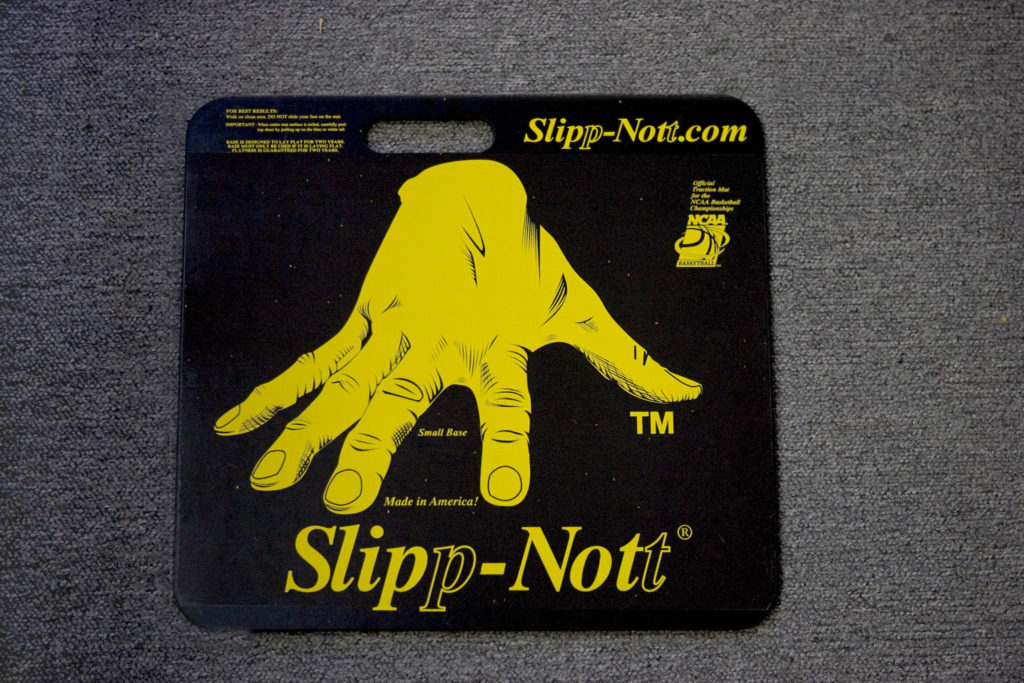 Step 1 of Slipp-Nott Traction Mat Mounting